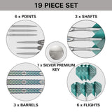 Rove 03 Steel Tip Darts contents image displaying everything included inside the box