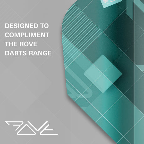 Rove Pro Ultra Of 3 Dart Flights x 3 Sets by Target image highlighting the compatible Target Rove dart range.