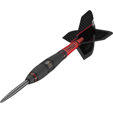 Scope 03 Steel Tip Darts close up image highlighting the barrel grip profile and precision machining detail