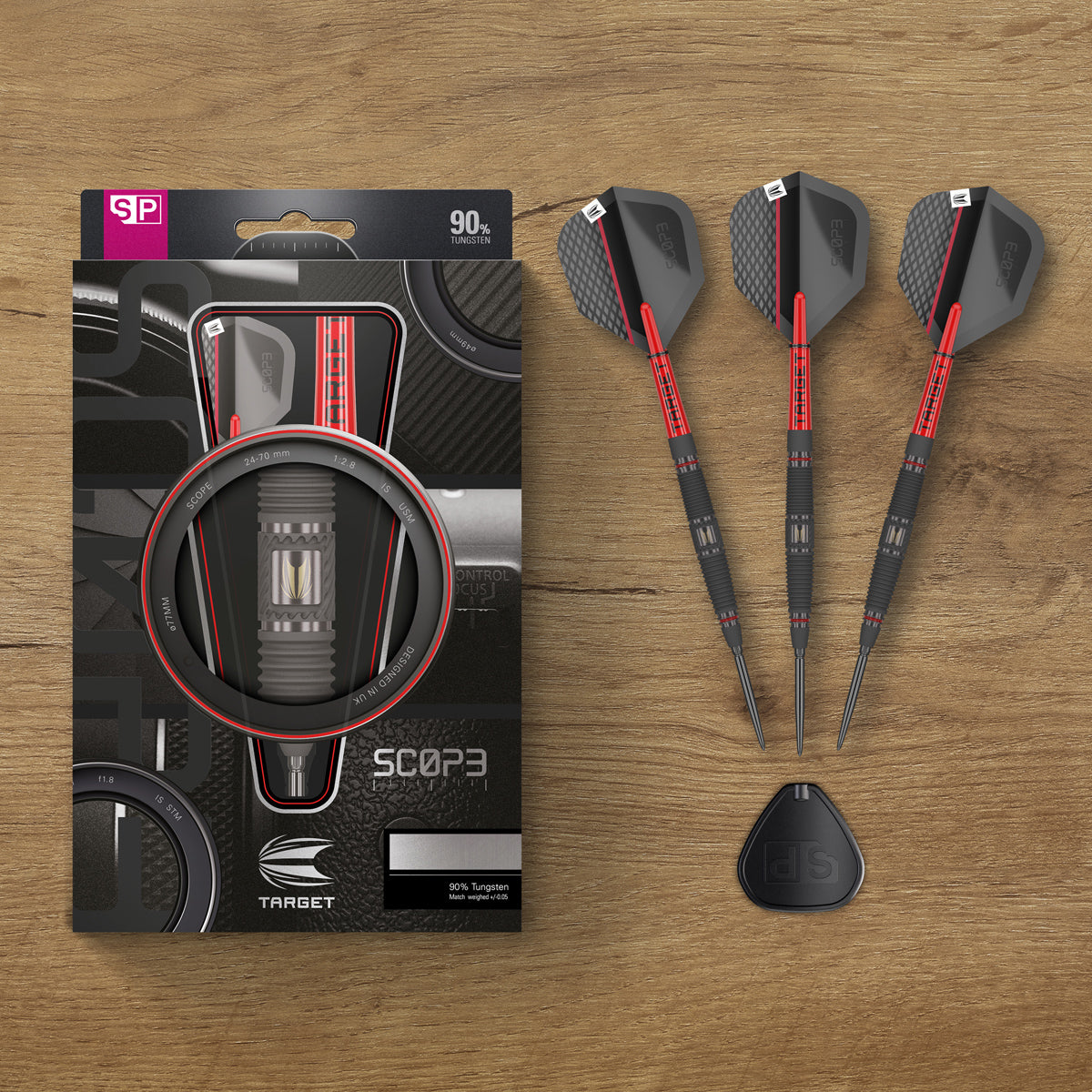 Scope 04 darts lifestyle image featuring a premium darts setup and modern playing environment