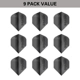 Scott Williams Black x 3 Sets Pro.Ultra No2 Flights by Target image showing the included 9 pack of dart flights.