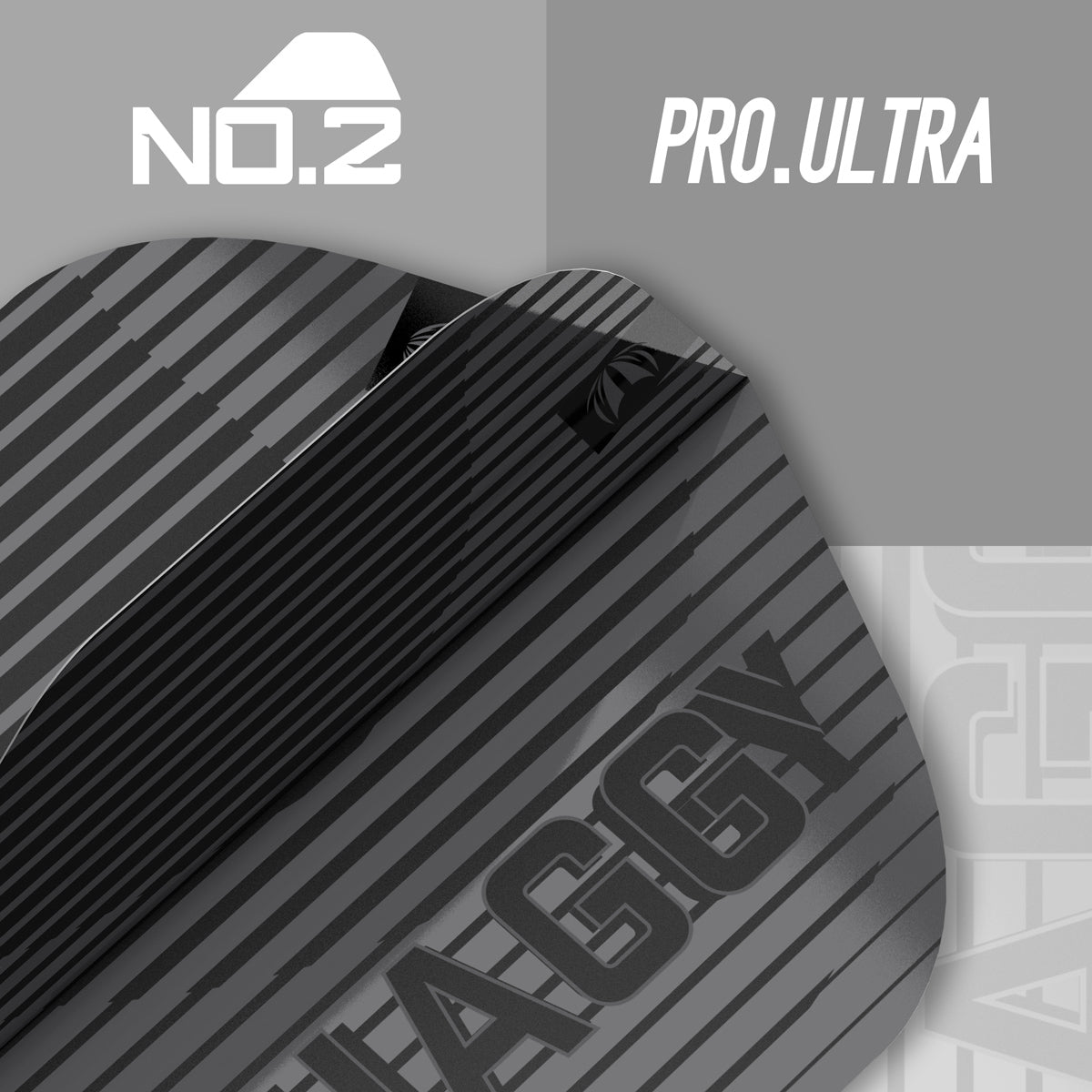 Scott Williams Black x 3 Sets Pro.Ultra No2 Flights by Target image demonstrating the durable flight construction for long lasting performance.