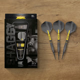 Scott Williams Black darts lifestyle image featuring a premium electronic darts setup and modern playing environment