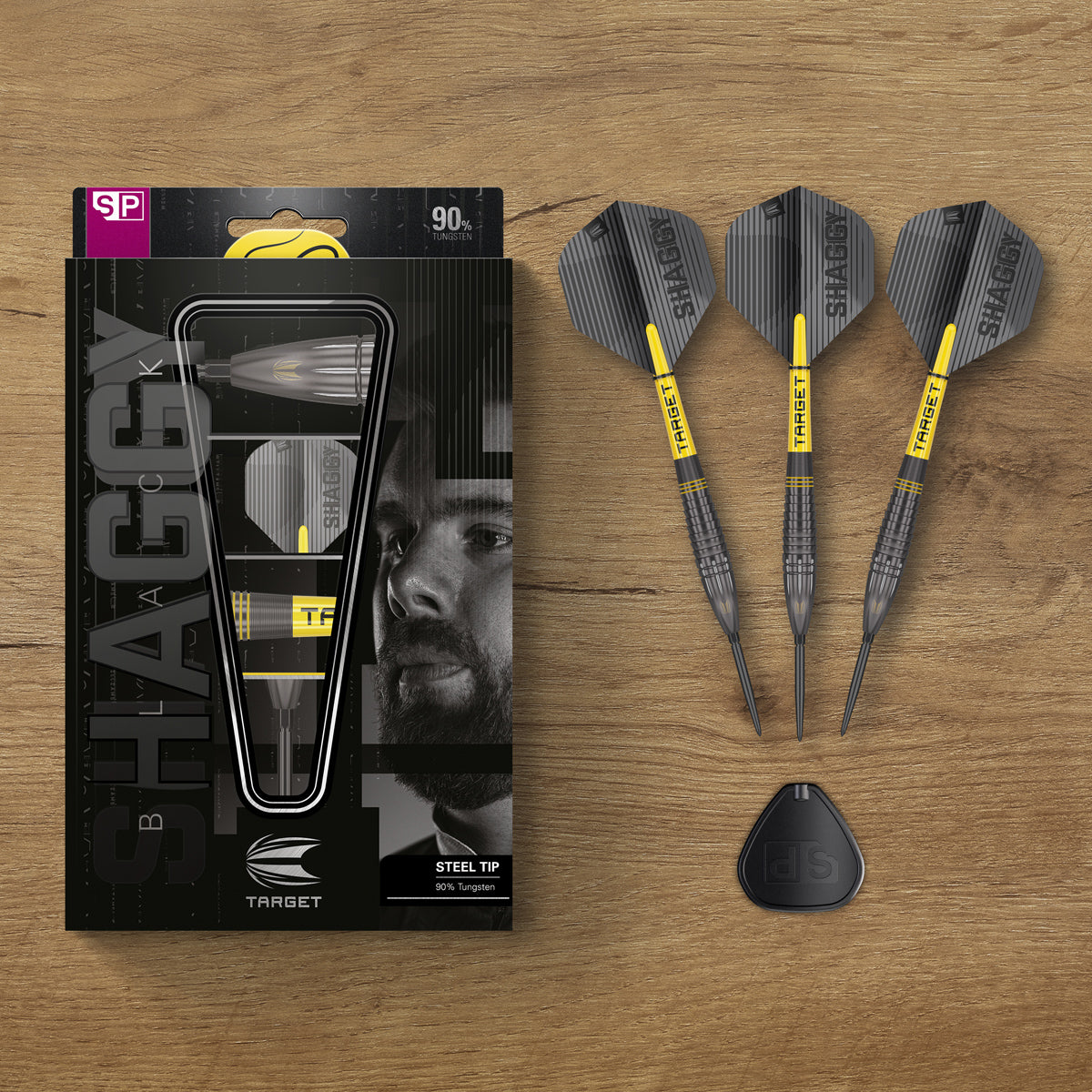 Scott Williams Black darts lifestyle image featuring a premium darts setup and modern playing environment