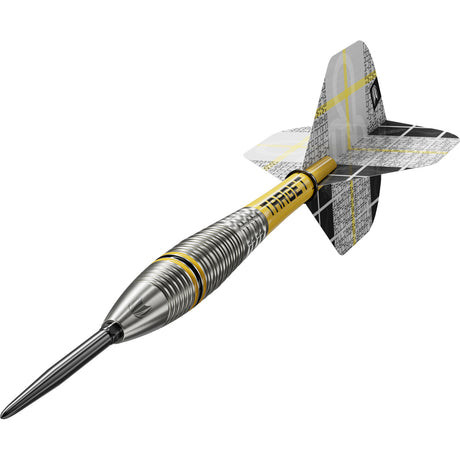 Scott Williams G2 Steel Tip Darts close up image highlighting the barrel grip texture and precision machining detail