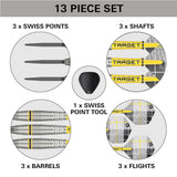 Scott Williams G2 Steel Tip Darts contents image displaying everything included inside the box