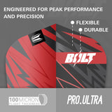 Sebastian Bialecki Pro Ultra Dart Flights x 3 Sets by Target image highlighting the Pro.Ultra flight range and key performance features.