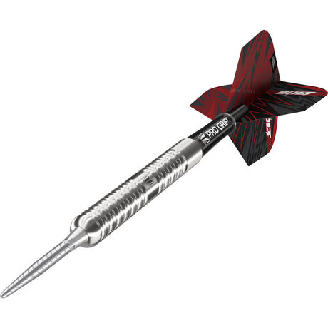 Sebastian Bialecki Steel Tip Darts close up image highlighting the barrel grip texture and precision machining detail