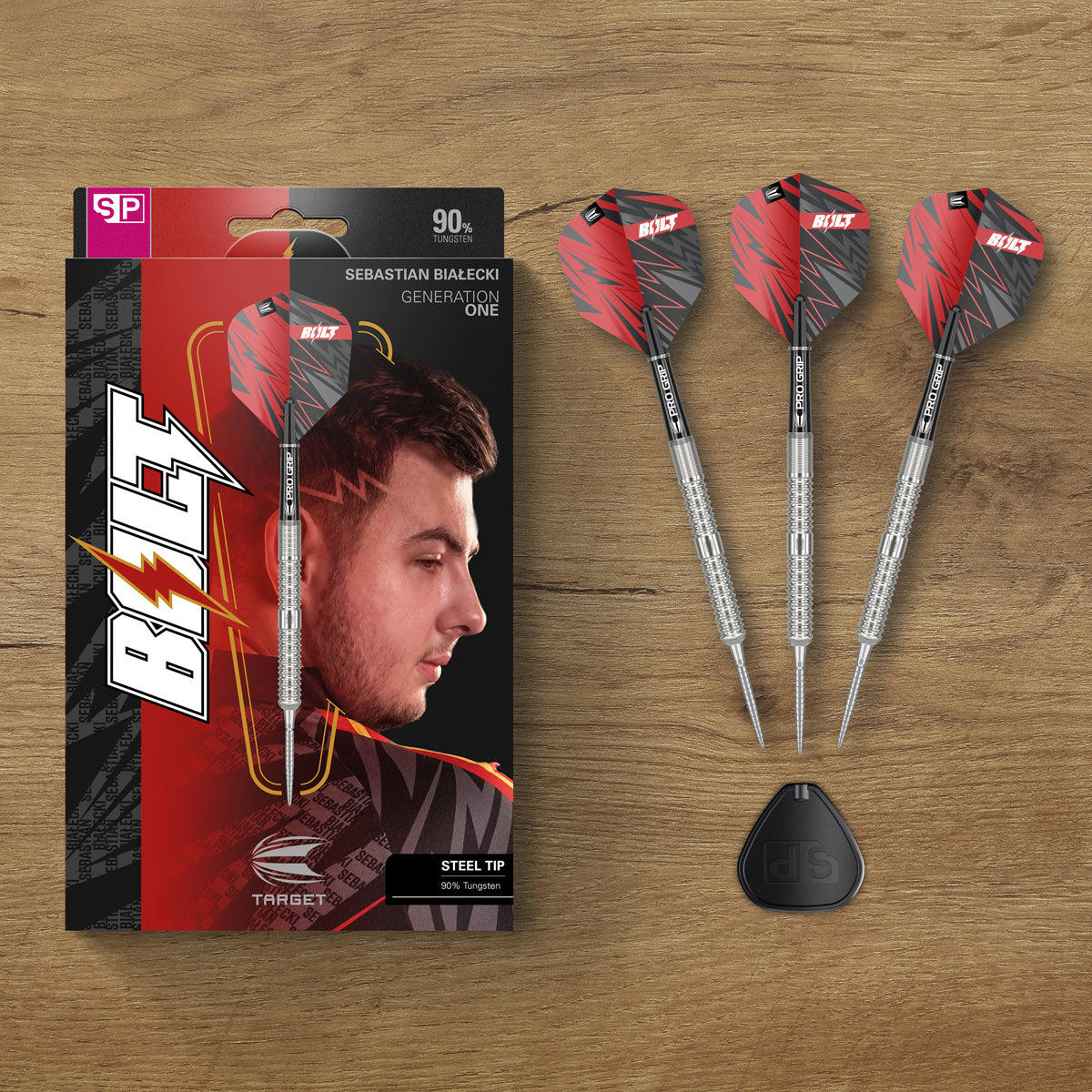 Sebastian Bialecki darts lifestyle image featuring a premium darts setup and modern playing environment