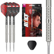 Sebastian Bialecki SP Steel Tip Darts main product image showing the darts, packaging, flights, shafts, and included accessories