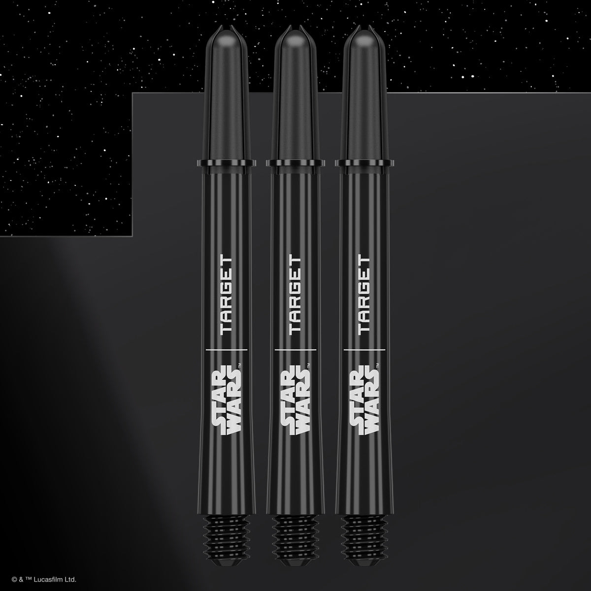 STAR WARS Target Pro Grip Dart Stems Shafts Black Medium length variant image
