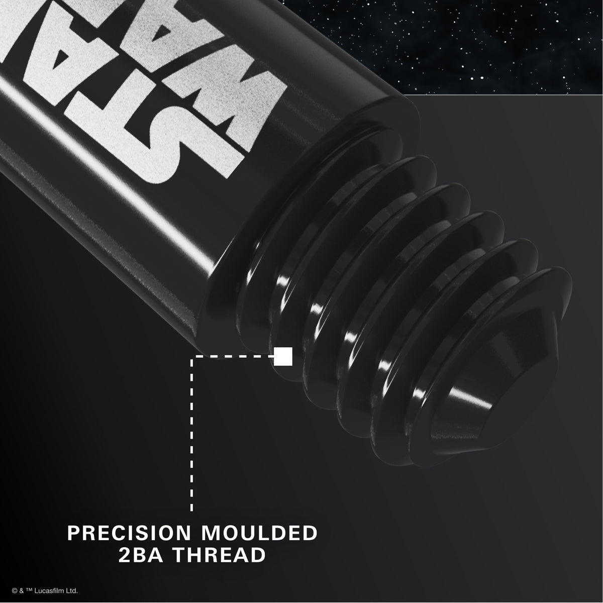 STAR WARS Target Pro Grip Dart Stems Shafts Black thread detail image showing the connection and fitment system