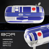 TARGET STAR WARS R2 D2 BOA Wallet dimensions image showing product measurements and storage capacity