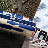 TARGET STAR WARS R2 D2 BOA Wallet lifestyle image showing the wallet in use with darts and accessories