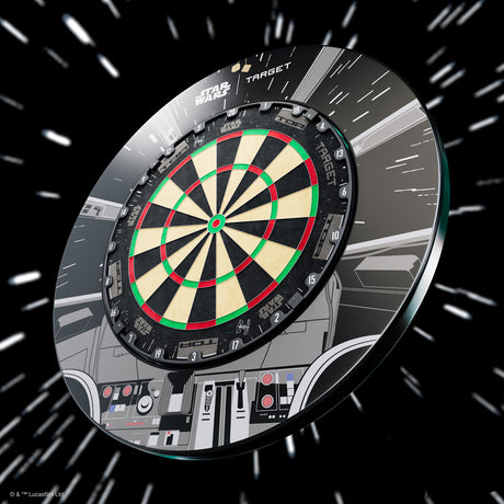 STAR WARS Target TOR Dartboard and Millennium Falcon Surround Bundle alternate product image showing the dartboard bundle and product contents