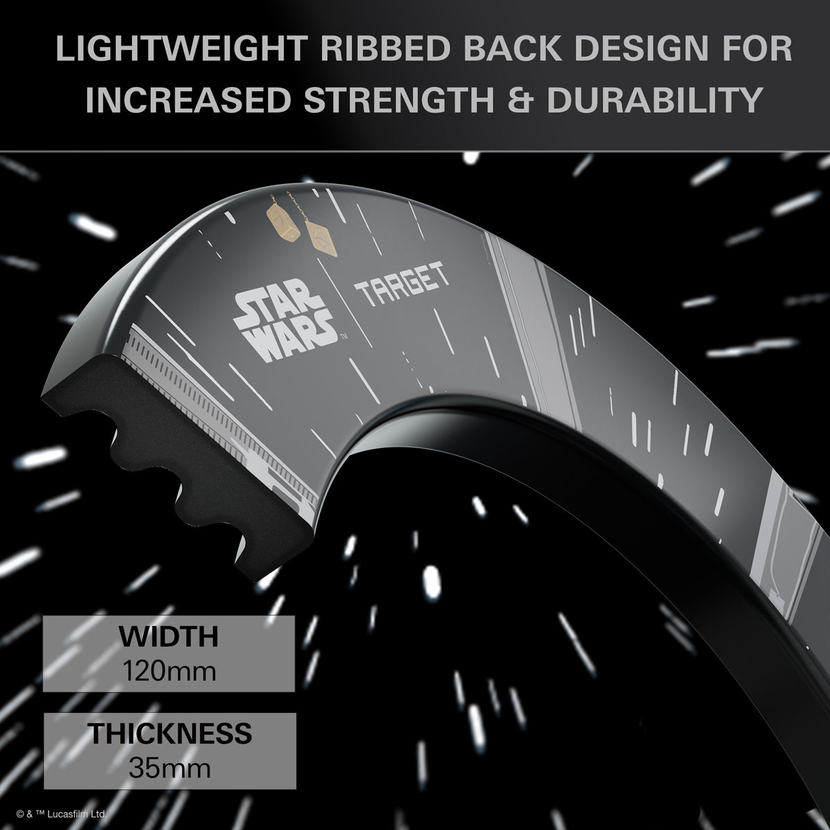 STAR WARS Target TOR Dartboard and Millennium Falcon Surround Bundle product image showing the surround and its features