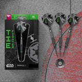 STAR WARS™ Tie Fighter darts lifestyle image featuring a premium darts setup inspired by the Galactic Empire