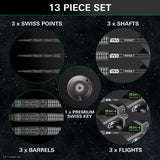 STAR WARS™ Tie Fighter Steel Tip Darts contents image displaying everything included inside the box