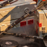 STAR WARS™ X Wing Steel Tip Darts close up image highlighting the barrel grip texture and precision machining detail