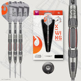 STAR WARS™ X Wing Steel Tip Darts main product image showing the darts, packaging, flights, shafts, and included accessories