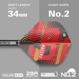 Stephen Bunting G5 darts flight and shaft specifications image displaying the included setup configuration