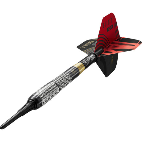Stephen Bunting G5 Void Soft Tip Darts close up image highlighting the barrel grip texture and precision machining detail