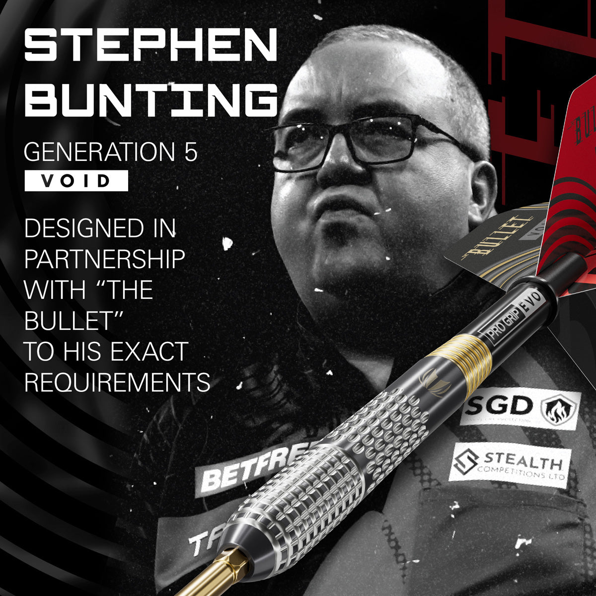 Stephen Bunting G5 Void player branding image featuring signature styling and premium Target performance design
