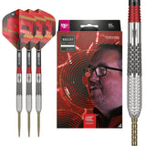 Stephen Bunting Gen 5 SP Steel Tip Darts main product image showing the darts, presentation box, flights, shafts, and supplied accessories