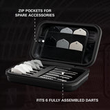 Target Stephen Bunting Takoma Ghost XL Dart Case image showing the inside of the case with storage compartments and layout