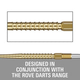 Target Swiss Chrono Points Gold close up image highlighting the point texture and precision machining