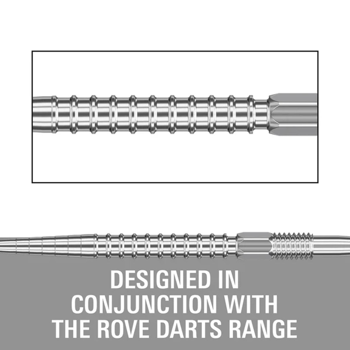 Target Swiss Chrono Points Silver close up image highlighting the point texture and precision machining