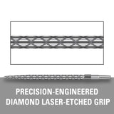 Target Swiss Diamond Replacement Dart Points close up image highlighting the diamond grip texture and precision machining