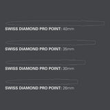 Target Swiss Diamond Replacement Dart Points image comparing the available Swiss Point lengths