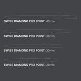 Target Swiss Diamond Replacement Dart Points Gold image comparing the available Swiss Point lengths