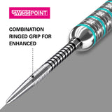 Target Swiss Firepoint Replacement Dart Points Silver alternative angle showing the point profile and silver finish