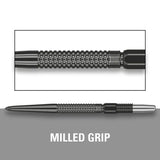 Target Swiss GRD Points Black close up image highlighting the precision grip and machining