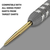 Target Swiss GRD Points Gold alternative angle showing the point profile and gold finish