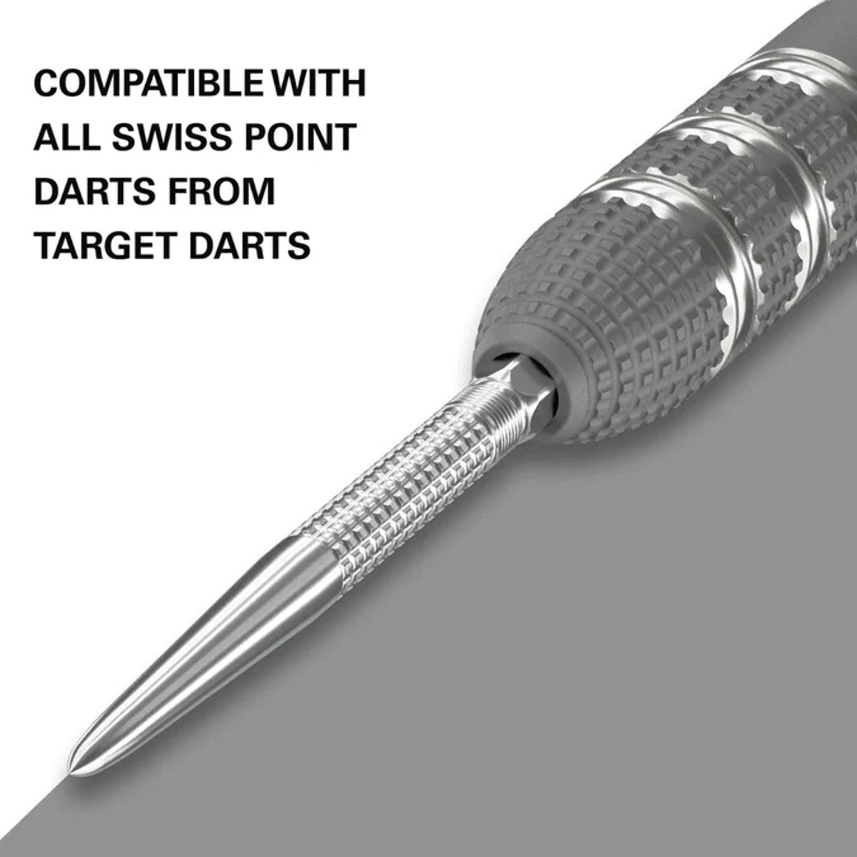 Target Swiss GRD Points Silver alternative angle showing the point profile and silver finish