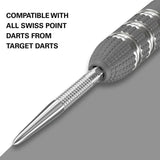 Target Swiss GRD Points Silver alternative angle showing the point profile and silver finish