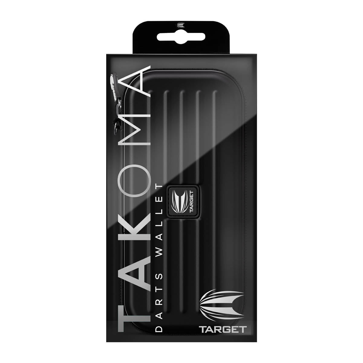 Target Takoma Darts Case Wallet Black outer box image showing the retail packaging and branding