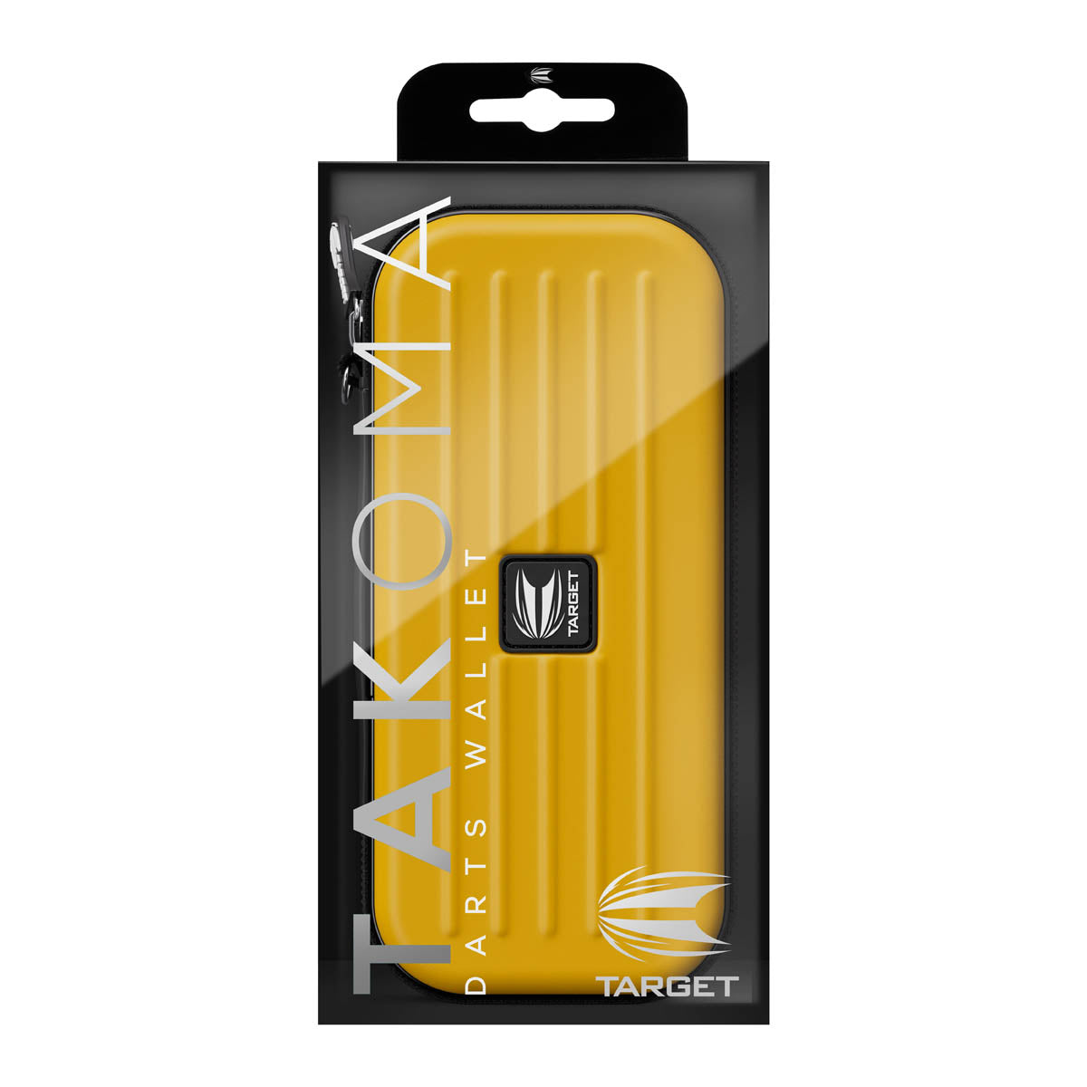 Target Takoma Darts Case Wallet Yellow outer box image showing the retail packaging and branding
