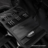 Target Takoma Home Extra Large Darts Case Wallet Black image highlighting the internal storage compartments, straps, and accessory holders