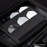 Target Takoma Home Extra Large Darts Case Wallet Black image highlighting the internal storage compartments, straps, and accessory holders