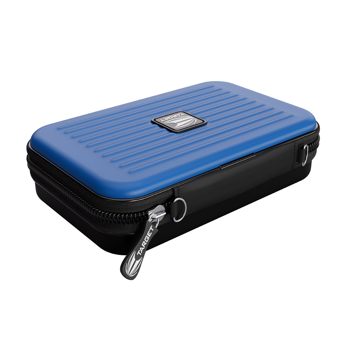 Target Takoma XL Large Darts Case Wallet Blue dynamic angle image highlighting the case design and premium finish