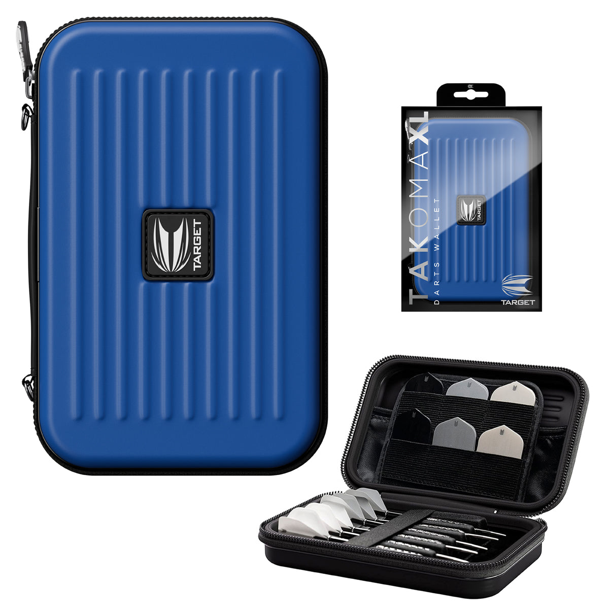 Target Takoma XL Large Darts Case Wallet Blue main product image showing the case and included contents