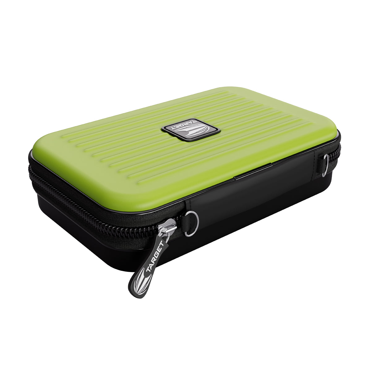 Target Takoma XL Large Darts Case Wallet Green dynamic angle image highlighting the case design and premium finish