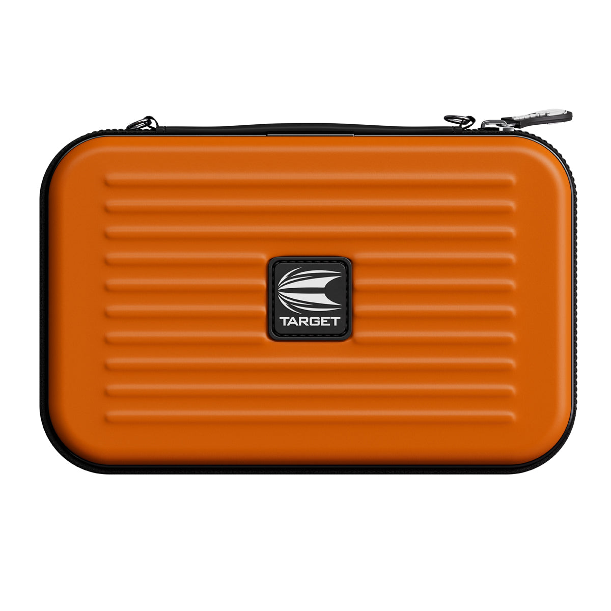 Target Takoma XL Large Darts Case Wallet Orange top down image showing the case and storage arrangement