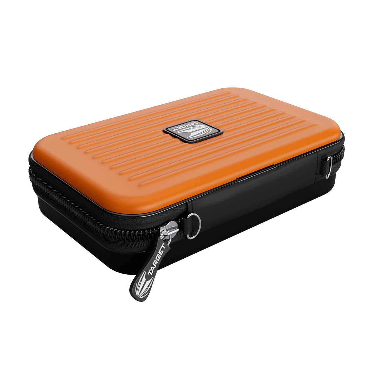 Target Takoma XL Large Darts Case Wallet Orange dynamic angle image highlighting the case design and premium finish