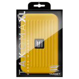 Target Takoma XL Large Darts Case Wallet Yellow outer box image showing the retail packaging and branding