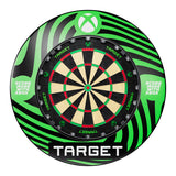TARGET XBOX TOR Dartboard and Surround Bundle main product image showing the dartboard bundle and product contents